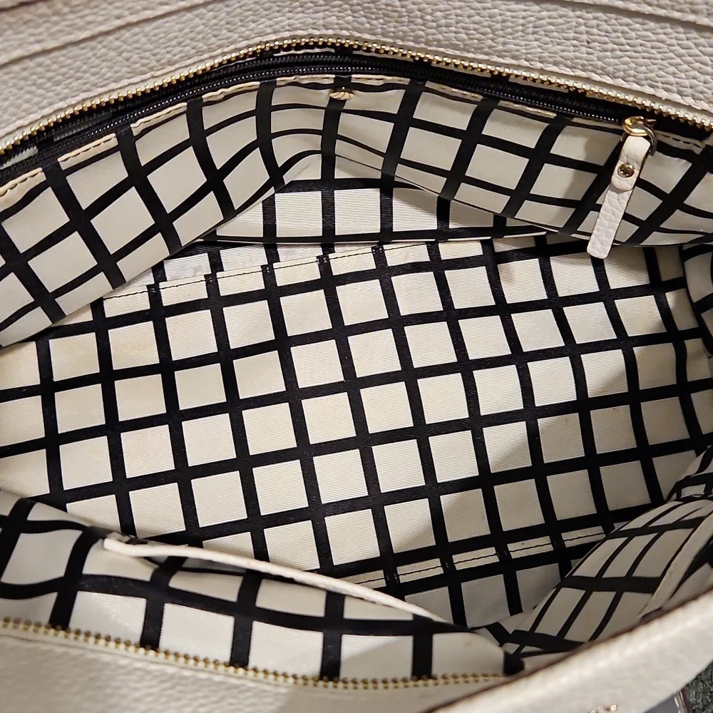 Kate Spade Holden Street Cream‎ Textured Tote Leather Bag